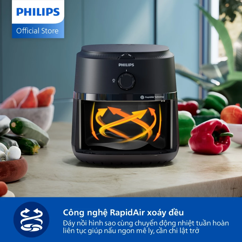Nồi chiên không dầu Philips NA120/00 series 1000 4,2 lít- Hàng Chính Hãng 6