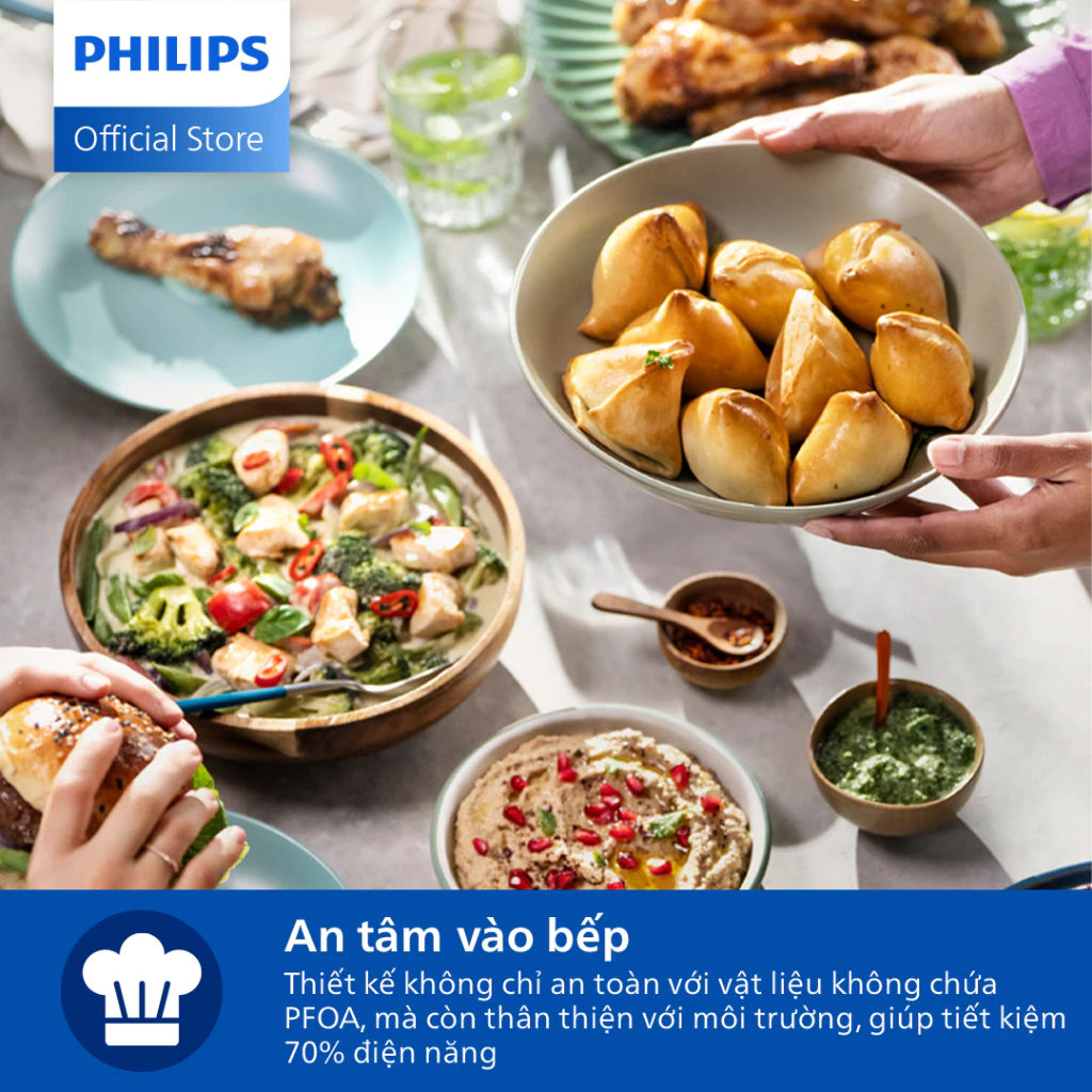 Nồi chiên không dầu Philips NA120/00 series 1000 4,2 lít- Hàng Chính Hãng 1